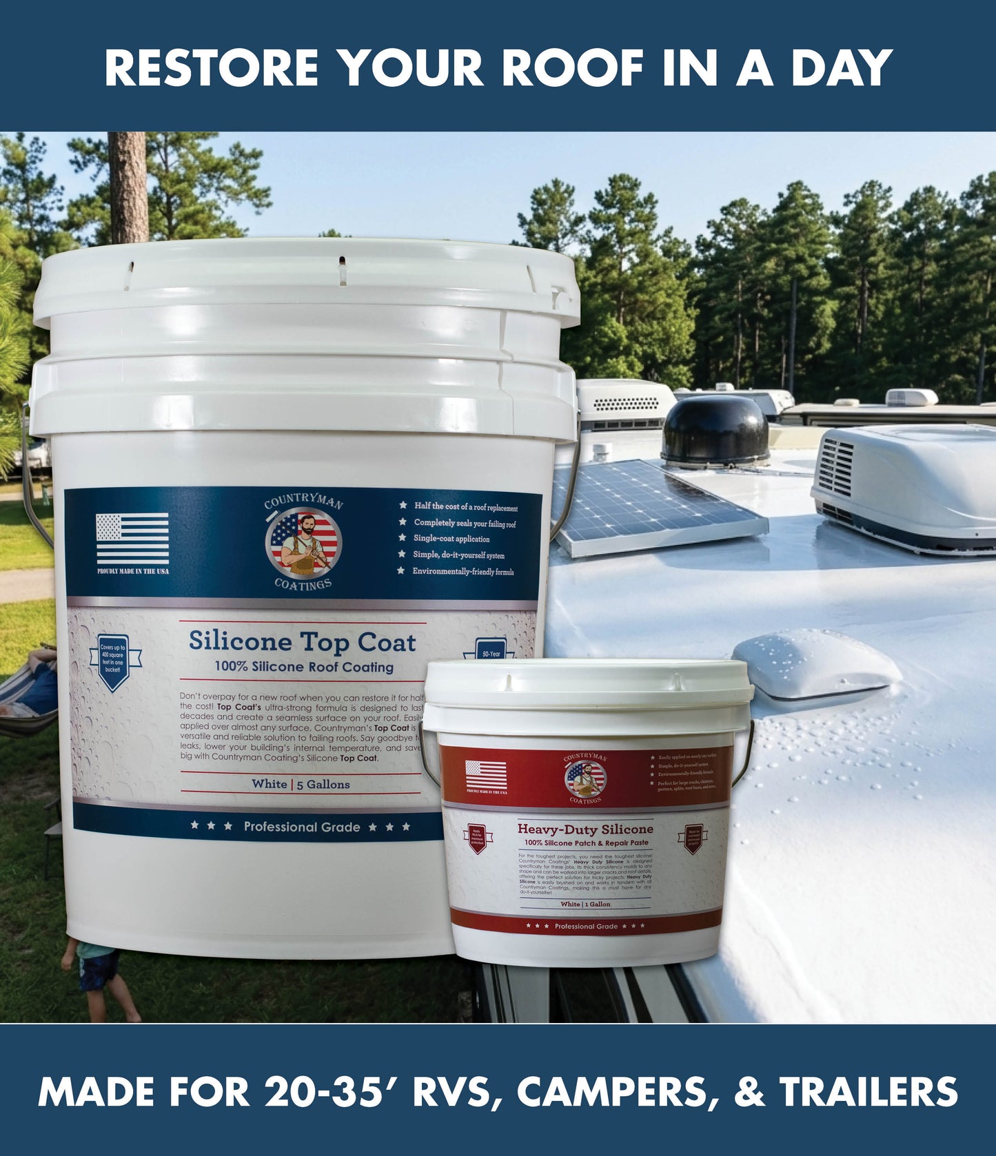 Countryman RV Roof Restoration Kit 20-35'